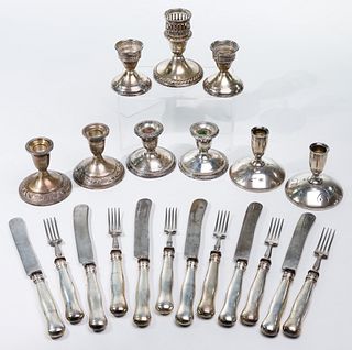 Sterling Silver and European Silver (800) Hollowware and Flatware Assortment
