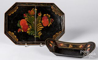 Two pieces of toleware, 19th c.