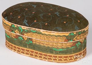 Wallpaper sewing box, 19th c.