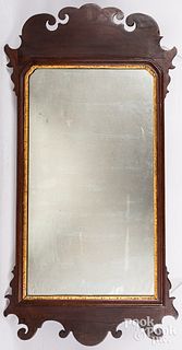 Chippendale mahogany looking glass. ca. 1800