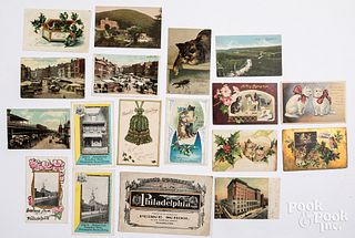 Large group of postcards