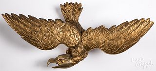 Carved giltwood eagle, 19th c.