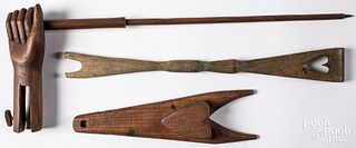 Group of woodenware, 19th c.