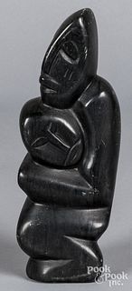 African soapstone figure of a mother and child