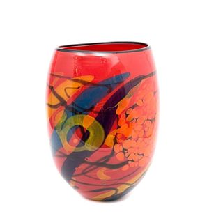 Ioan Nemtoi Signed  large 20th Century art Glass Vase