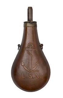 1845 Pattern US Navy Rifleman's Powder Flask 
