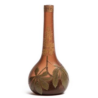 Mont Joye Signed French Cameo Glass Vase