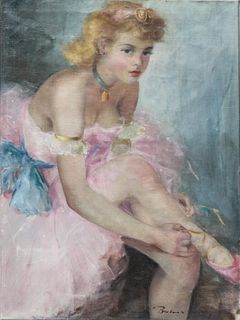 Impressionist oil on canvas of Ballerina Circa 1900