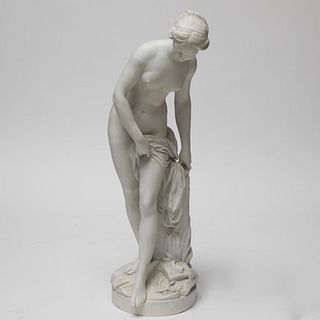 Sevres bisque porcelain bather by E.M.Falconet, c.1900