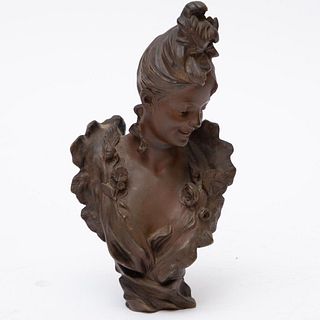 Victor Bruyneel Signed French Art Nouveau Bronze