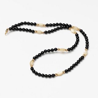14K Gold and Onyx Necklace