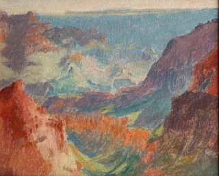 Antique Grand Canyon American Impressionist Painting