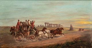 Old Stagecoach  Oil painting
