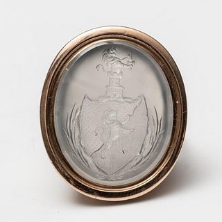 Georgian Period Gold and Chalcedony Intaglio Ring