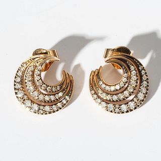 H. Stern 18K Rose Gold and Diamond Earrings