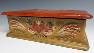 Folk Art Painted Dresser Box