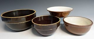 Four Stoneware and Ceramic Bowls