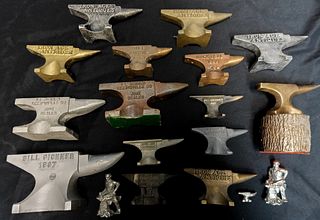 Miniature Advertising Anvils and Figures