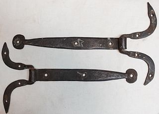 Pair of Wrought Iron Strap Hinges
