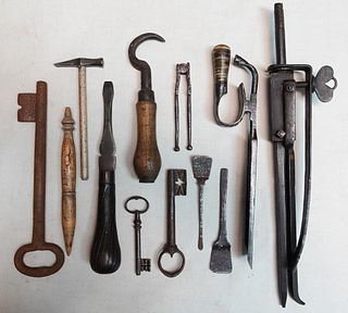 Wrought Iron Tools, Keys, Etc.