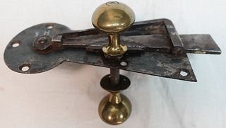 Early Iron and Brass Door Latch