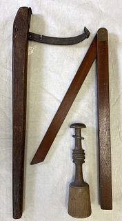 Three Early Wood and Iron Tools