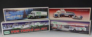 Four Hess Vehicle Toys
