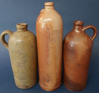Three Stoneware Bottles