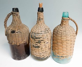 Three Early Glass Bottles