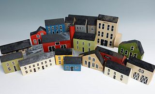 Painted Wood House Blocks