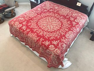Red and White Coverlet