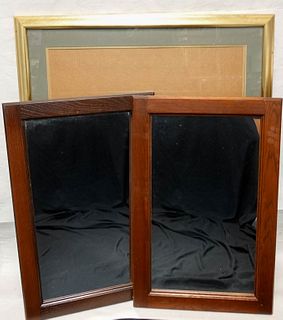Pair of Oak Mirrors and Frame