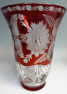 Bohemian Ruby Flash Vase