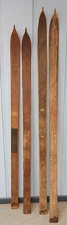 Two Pairs of Antique Skis