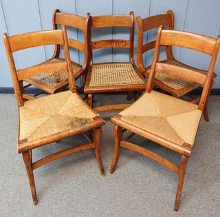 Five Sabre Leg Chairs
