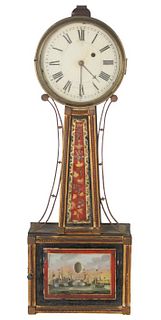 Important Attrib Siman Willard Banjo Clock, Amer ca 1810