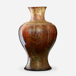Theophilus A. Brouwer for Middle Lane Pottery, Flame-painted vase