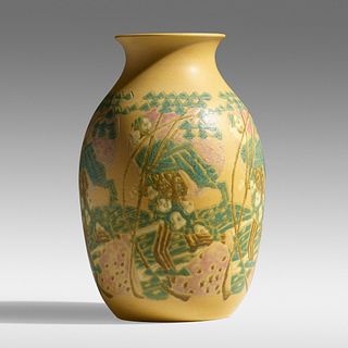 Elizabeth and Mary Frances Overbeck for Overbeck Pottery, The Sower vase