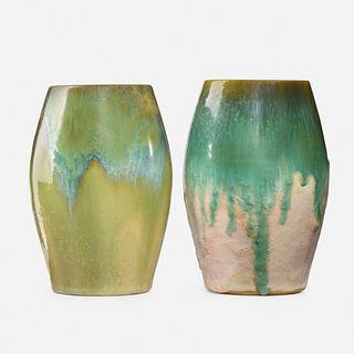 Fulper Pottery, Vasekraft vases, set of two
