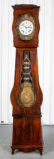 French Provincial Morbier Comptoise Oak Clock
