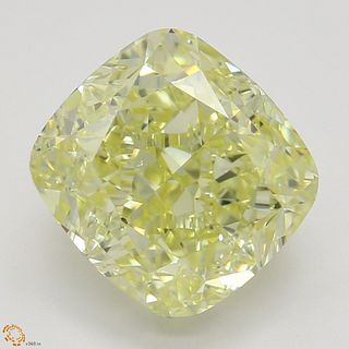 3.02 ct, Natural Fancy Yellow Even Color, VS2, Cushion cut Diamond (GIA Graded), Appraised Value: $63,400 
