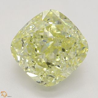 2.20 ct, Natural Fancy Yellow Even Color, VVS1, Cushion cut Diamond (GIA Graded), Appraised Value: $37,100 