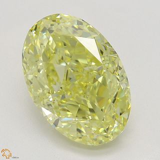 3.02 ct, Natural Fancy Yellow Even Color, VVS1, Oval cut Diamond (GIA Graded), Appraised Value: $72,400 