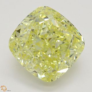 2.45 ct, Natural Fancy Intense Yellow Even Color, IF, Cushion cut Diamond (GIA Graded), Appraised Value: $81,800 