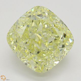 3.03 ct, Natural Fancy Yellow Even Color, VS1, Cushion cut Diamond (GIA Graded), Appraised Value: $66,600 