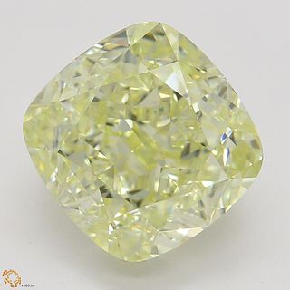 3.02 ct, Natural Fancy Light Yellow Even Color, VS2, Cushion cut Diamond (GIA Graded), Appraised Value: $43,700 