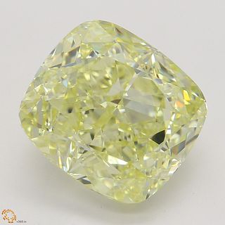 5.32 ct, Natural Fancy Yellow Even Color, VVS1, Cushion cut Diamond (GIA Graded), Appraised Value: $212,700 