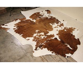 BROWN AND WHITE COWHIDE