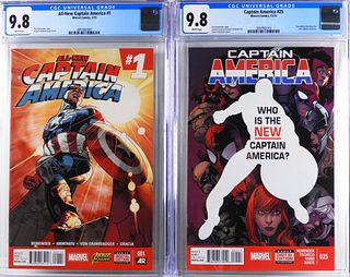 Marvel Captain America #25 & All-New #1 CGC 9.8