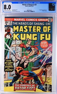 Marvel Comics Master of Kung Fu #29 CGC 8.0